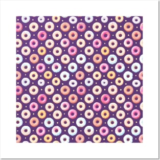 Deliciously Sweet Donut Pattern Design for Doughnut Lovers Posters and Art